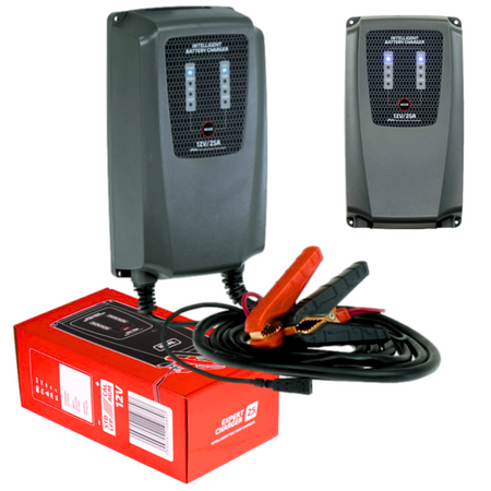 IDEAL PROSTOWNIK EXPERT CHARGER 25 230V 12V 25A + rękawice