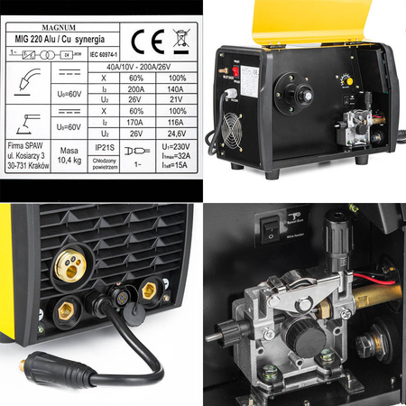 SPAWARKA MAGNUM MIG 220 ALU CU LCD