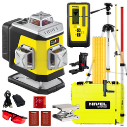 NIVEL SYSTEM LASER KRZYŻOWY CL4R BLUETOOTH + SJJ-M1 EX STATYW + RD800 CZUJNIK + LS24 ŁATA + LP36 TYCZKA