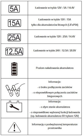 IDEAL PROSTOWNIK PRAKTIK CHARGER 25 LCD 12/24V Lithium