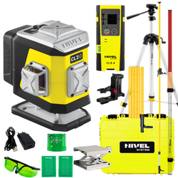 NIVEL SYSTEM LASER KRZYŻOWY CL2G BLUETOOTH + SJJ-M1 EX STATYW + CLS4 CZUJNIK + LS24 ŁATA + LP36 TYCZKA