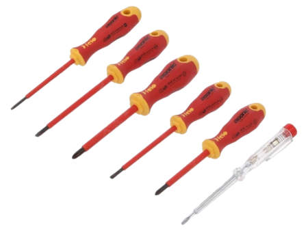 FELO 41396398 WKRĘTAKI IZOLOWANE ERGONIC 1000V ZESTAW 5 SZTUK + PRÓBNIK