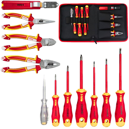 FELO FL41391104 ZESTAW 11 NARZĘDZI DLA ELEKTRYKA W ETUI