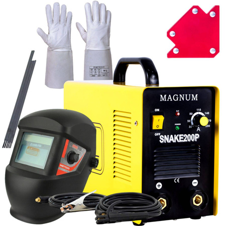 ZESTAW SPAWARKA INWERTOROWA MMA MAGNUM SNAKE 200 P