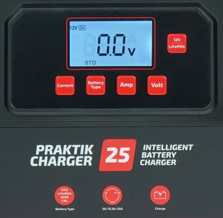 IDEAL PROSTOWNIK PRAKTIK CHARGER 25 LCD 12/24V Lithium