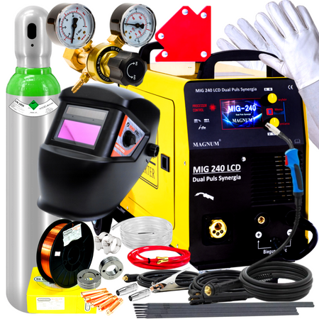 ZESTAW MAGNUM MIG 240 LCD DPS SPAWARKA INWERTOROWA