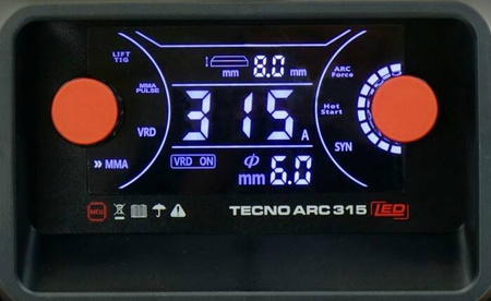 ZESTAW IDEAL SPAWARKA TECNO ARC 315 LED SPAWARKA INWERTROWA