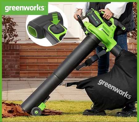 GREENWORKS GD40BVII DMUCHAWA/ODKURZACZ 40V