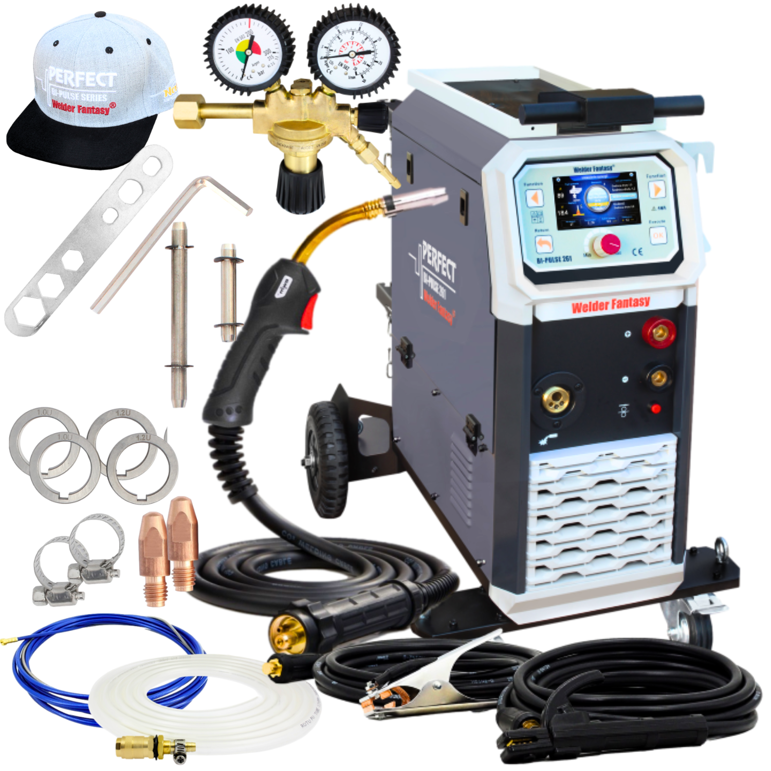 Fachowiec Półautomat spawalniczy 3w1 PERFECT BI-PULSE 261 4x4 Welder ...